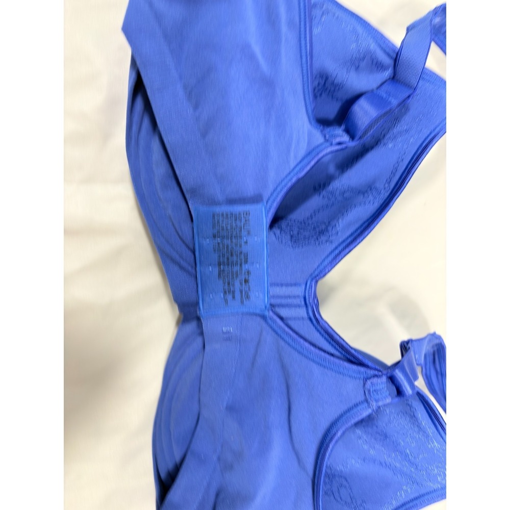 Bali Med. Bra 3388 Underwire Lined Embroidered Floral Light Padding Summer Blue - Picture 8 of 13